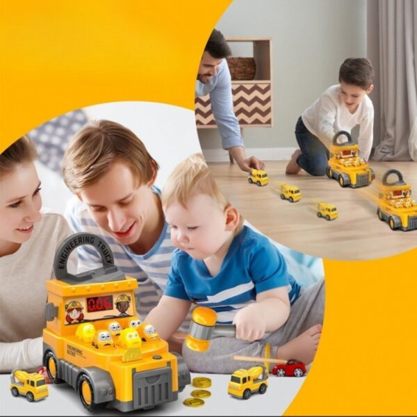 Gra zręcznościowa uderz młotkiem wbijak plac budowy z akcesoriami