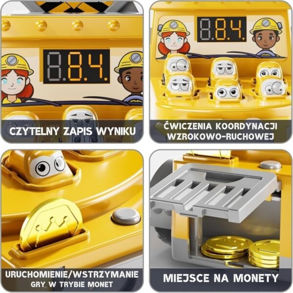 Gra zręcznościowa uderz młotkiem wbijak plac budowy z akcesoriami